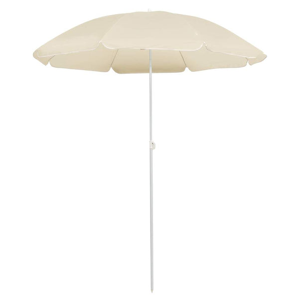 Vidaxl Garden Parasol With Steel Pole Sand 180 Cm Sheds Summerhouses Carports