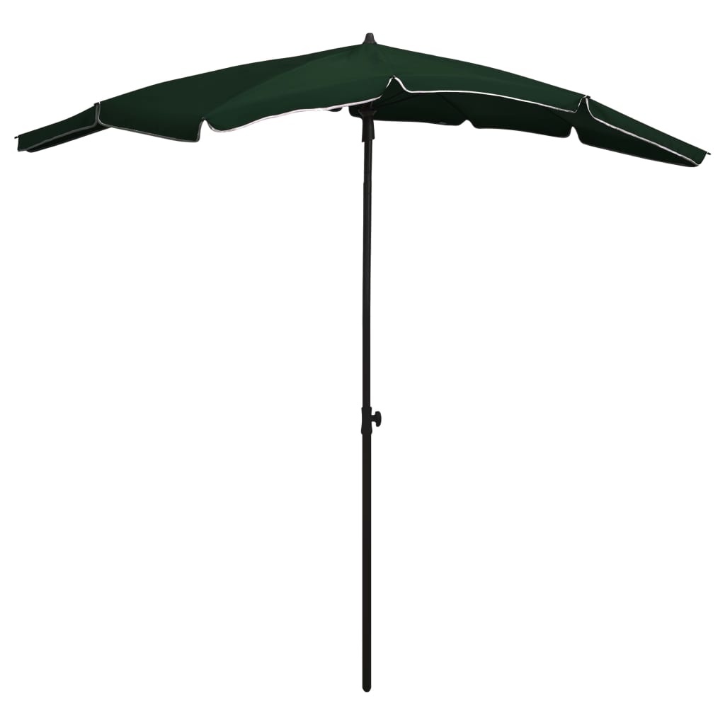 Vidaxl Garden Parasol With Pole 200X130 Cm Green Patio Umbrellas