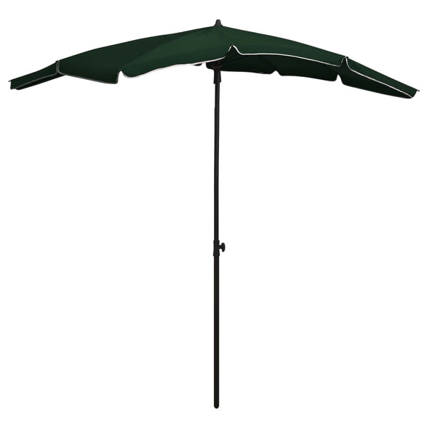 Vidaxl Garden Parasol With Pole 200X130 Cm Green Patio Umbrellas