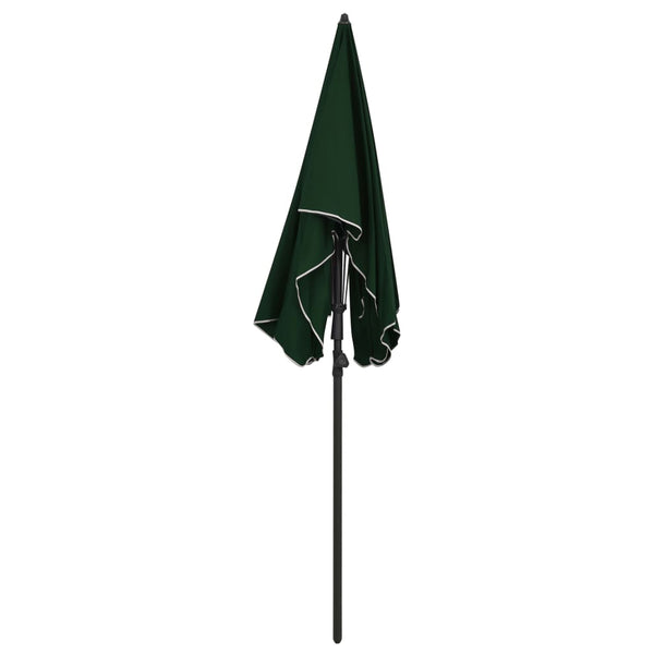 Vidaxl Garden Parasol With Pole 200X130 Cm Green Patio Umbrellas