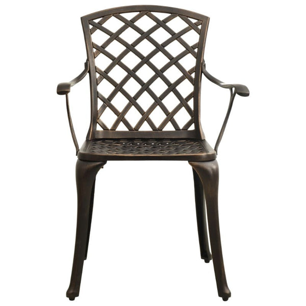 Vidaxl Garden Chairs 4 Pcs Cast Aluminium Bronze Patio Chairs