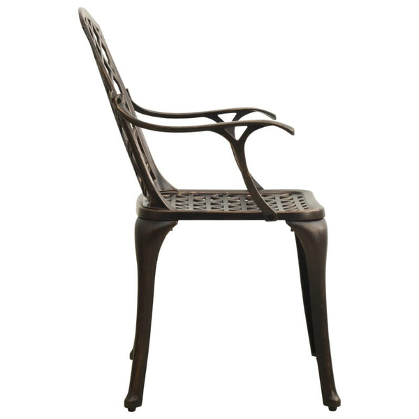 Vidaxl Garden Chairs 4 Pcs Cast Aluminium Bronze Patio Chairs