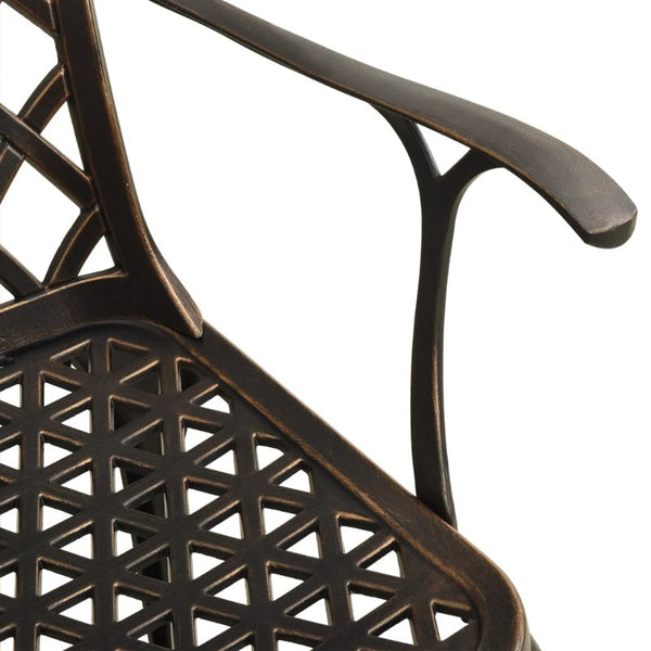Vidaxl Garden Chairs 4 Pcs Cast Aluminium Bronze Patio Chairs