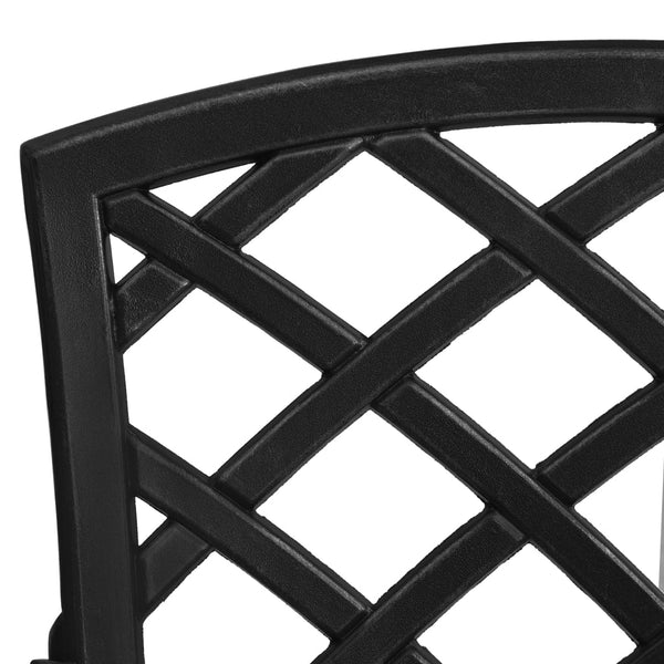 Garden Chairs 4 Pcs Cast Aluminium Black Patio Chairs