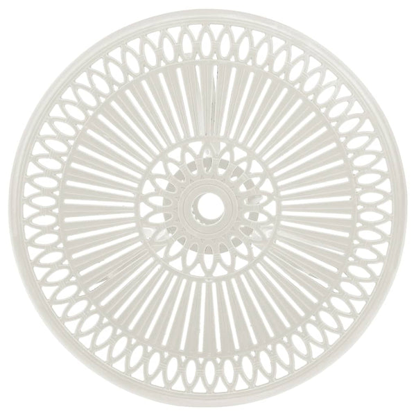 Vidaxl Garden Table White 62X62x65 Cm Cast Aluminium Tables