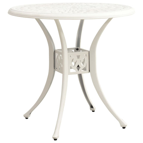 Garden Table White 78X78x72 Cm Cast Aluminium Patio & Garden Tables