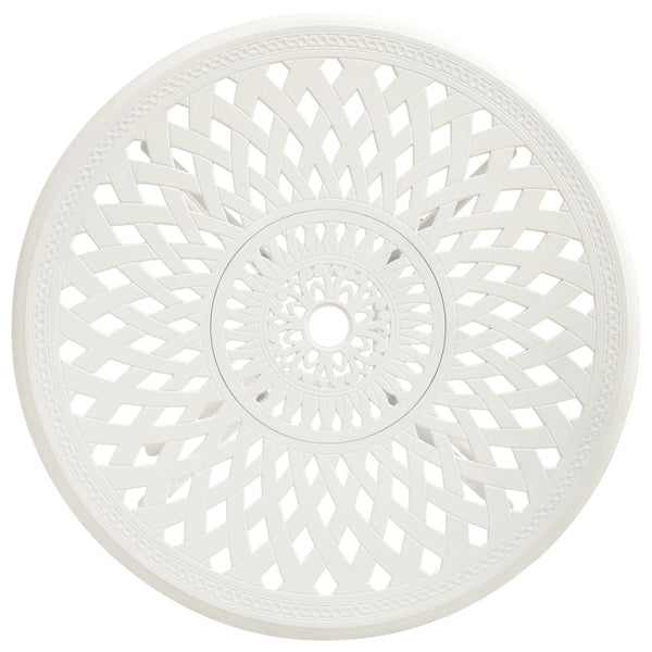 Garden Table White 78X78x72 Cm Cast Aluminium Patio & Garden Tables