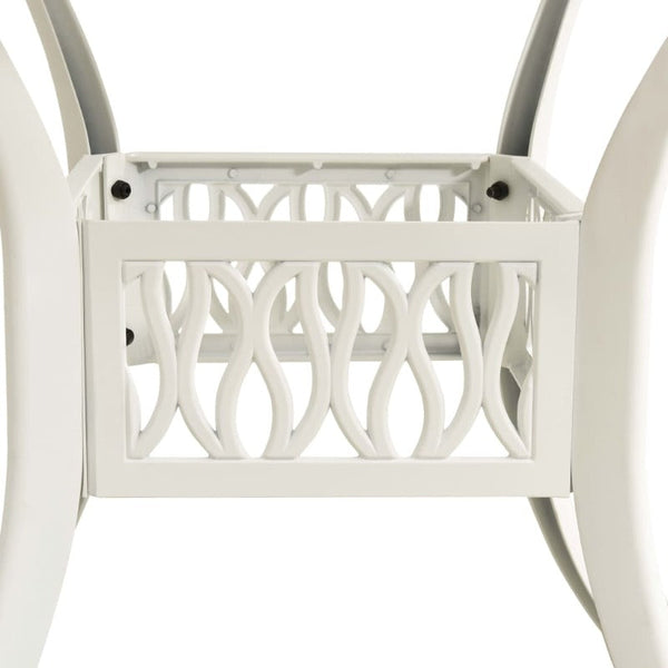 Vidaxl Garden Table White 90X90x74 Cm Cast Aluminium Patio & Garden Tables