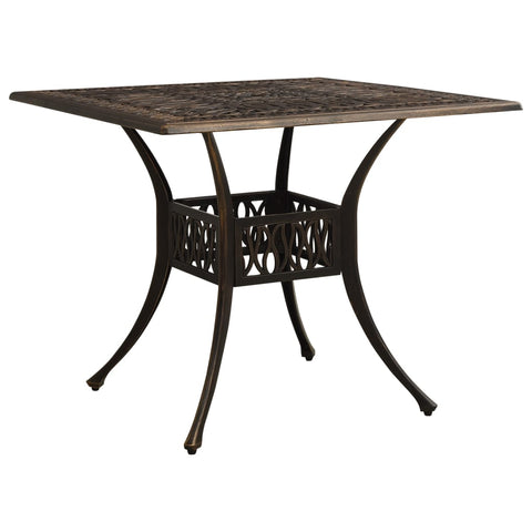 Garden Table Bronze 90X90x73 Cm Cast Aluminium Patio & Garden Tables