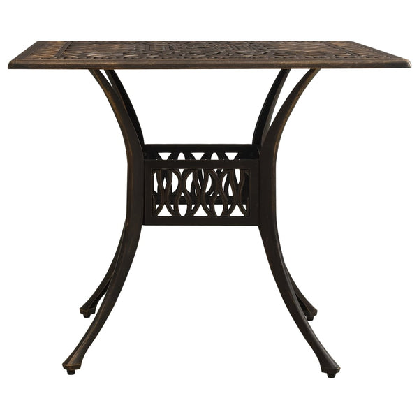 Vidaxl Garden Table Bronze 90X90x73 Cm Cast Aluminium Patio & Garden Tables