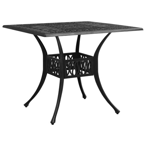 Garden Table Black 90X90x73 Cm Cast Aluminium Patio & Garden Tables