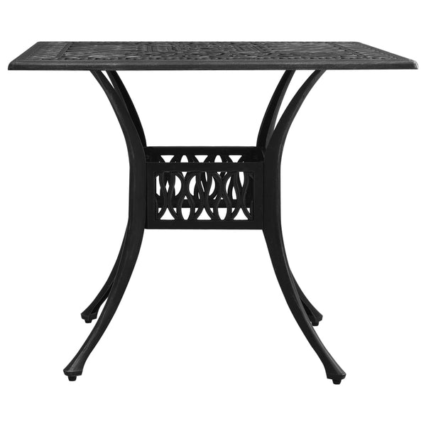 Vidaxl Garden Table Black 90X90x73 Cm Cast Aluminium Patio & Garden Tables
