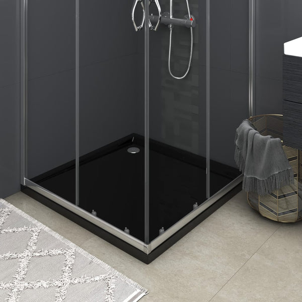 Square Abs Shower Base Tray Black 80X80 Cm Shower Trays & Bases