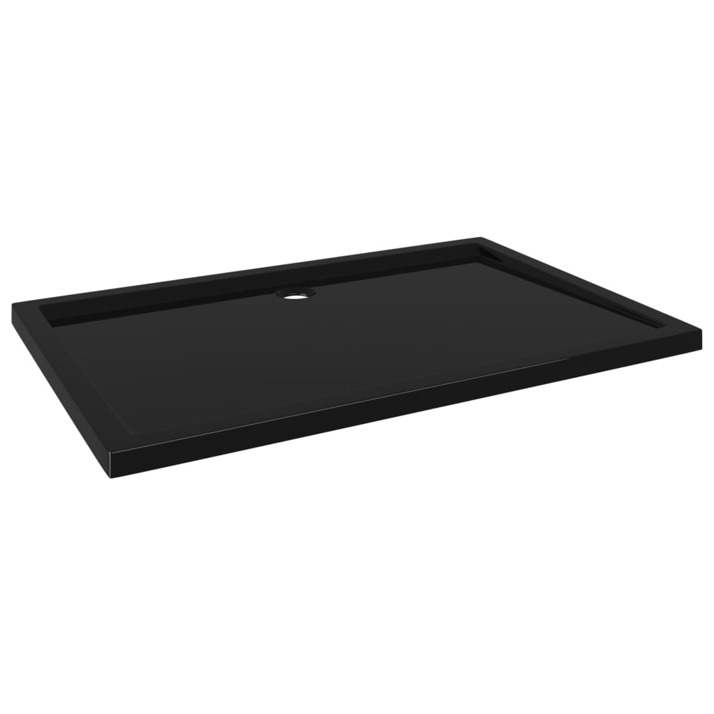 Rectangular Abs Shower Base Tray Black 80X120 Cm Shower Trays & Bases