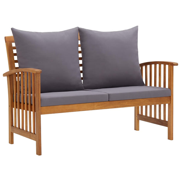 5 Piece Garden Lounge Set With Cushions Solid Acacia Wood (310258+310261+310264) Patio Furniture Sets