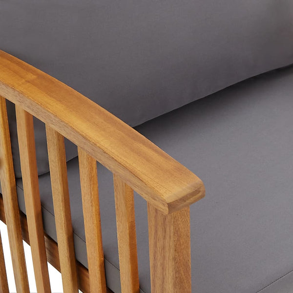 5 Piece Garden Lounge Set With Cushions Solid Acacia Wood (310258+310261+310264) Patio Furniture Sets