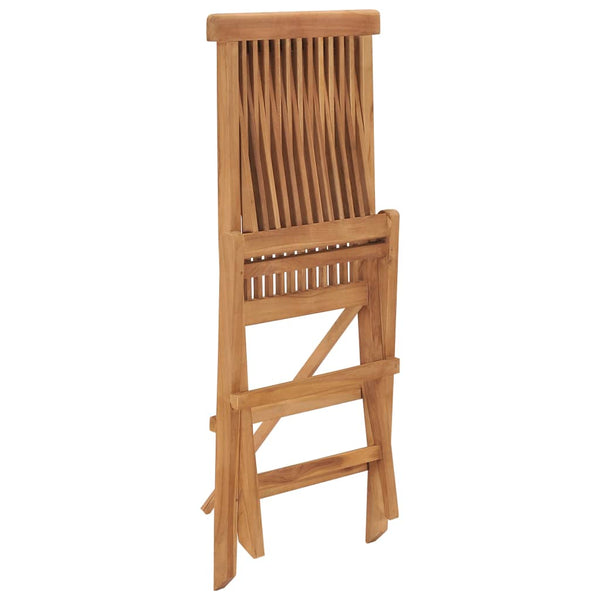 Folding Garden Chairs 4 Pcs Solid Wood Teak Patio Chairs