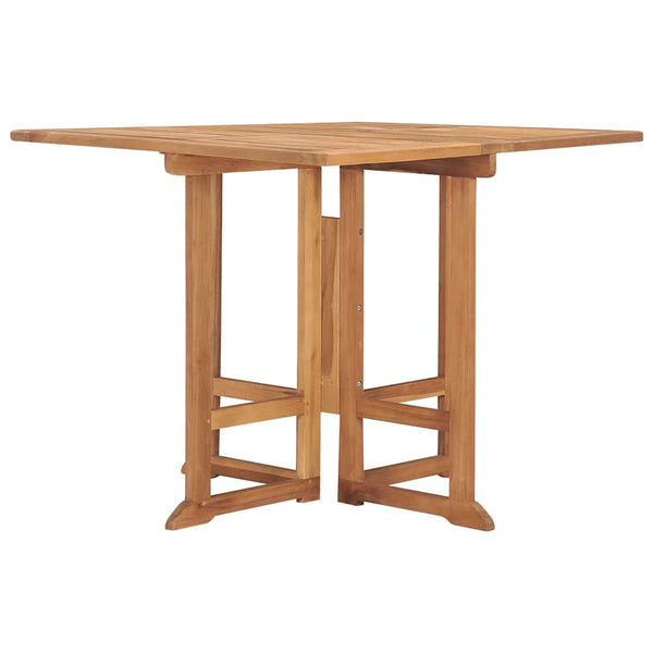 Vidaxl Folding Garden Dining Table 90X90x75 Cm Solid Teak Wood Patio & Garden Tables