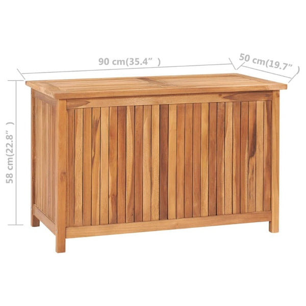 Vidaxl Garden Storage Box 90X50x58 Cm Solid Teak Wood Storage Boxes