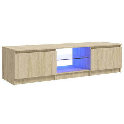 Tv Cabinet With Led Lights Sonoma Oak 140X40x35.5 Cm Tv Stands & Entertainment Units