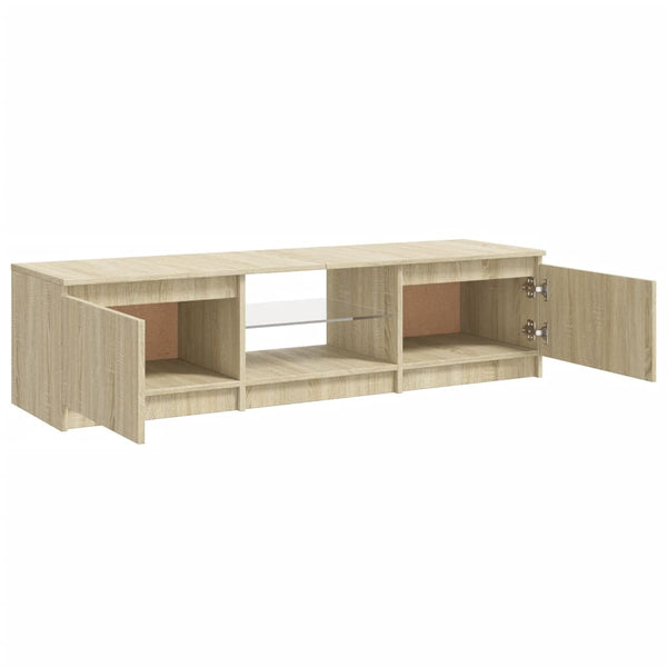 Tv Cabinet With Led Lights Sonoma Oak 140X40x35.5 Cm Tv Stands & Entertainment Units