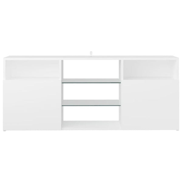 Tv Cabinet With Led Lights White 120X30x50 Cm
