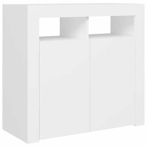 Sideboards & Buffets Sideboard With Led Lights White 80X35x75 Cm