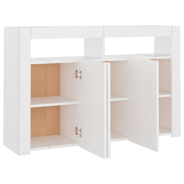 Sideboard With Led Lights White 115.5X30x75 Cm Sideboards & Buffets