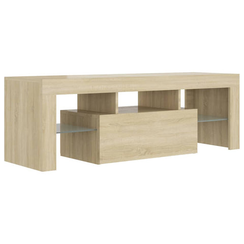 Tv Cabinet With Led Lights Sonoma Oak 120X35x40 Cm Tv Stands & Entertainment Units