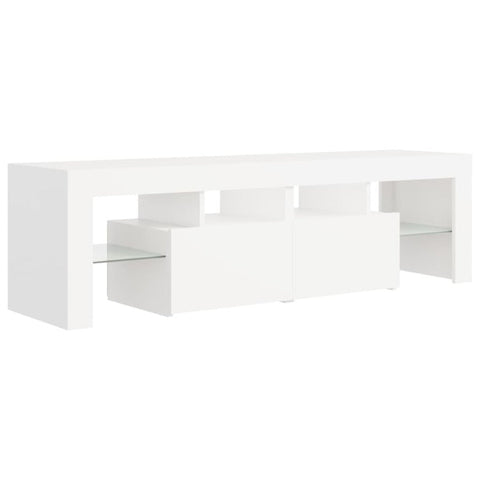 Tv Cabinet With Led Lights White 140X36.5X40 Cm Tv Stands & Entertainment Units