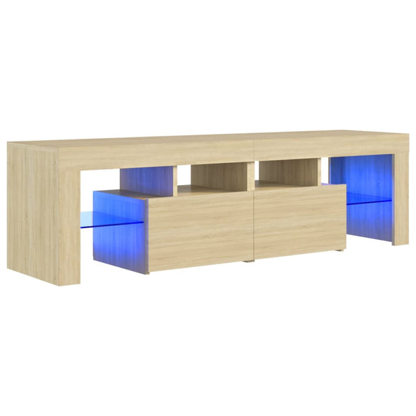 Tv Cabinet With Led Lights Sonoma Oak 140X36.5X40 Cm Tv Stands & Entertainment Units