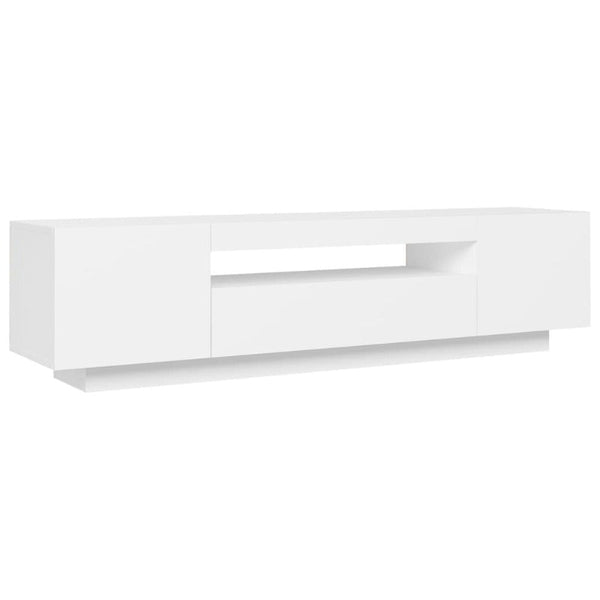Vidaxl Tv Cabinet With Led Lights White 160X35x40 Cm Tv Stands & Entertainment Units