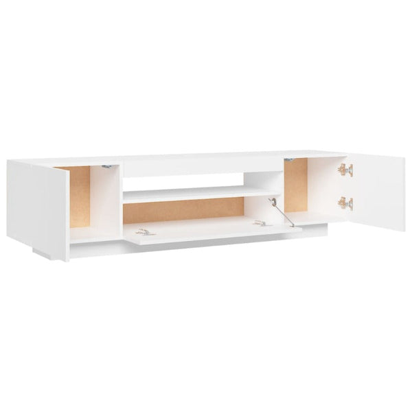 Vidaxl Tv Cabinet With Led Lights White 160X35x40 Cm Tv Stands & Entertainment Units