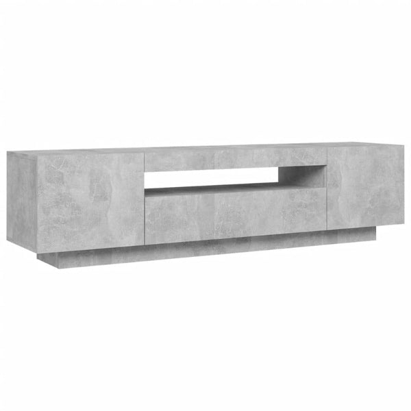 Vidaxl Tv Cabinet With Led Lights Concrete Grey 160X35x40 Cm Tv Stands & Entertainment Units