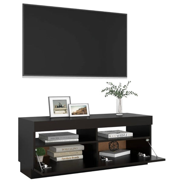 Tv Cabinet With Led Lights Black 100X35x40 Cm Tv Stands & Entertainment Units