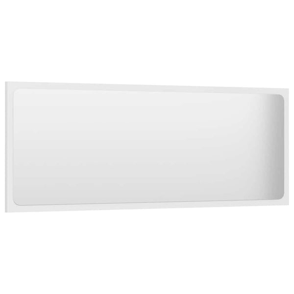 Vidaxl Bathroom Mirror White 100X1.5X37 Cm Engineered Wood Mirrors