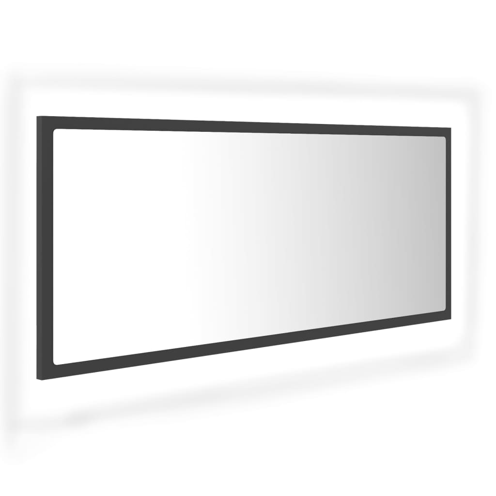 Led Bathroom Mirror Grey 100X8.5X37 Cm Acrylic Mirrors