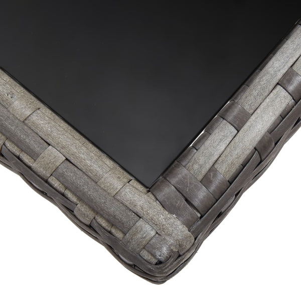 5 Piece Garden Dining Set Poly Rattan Anthracite & Grey Outdoor Dining Sets