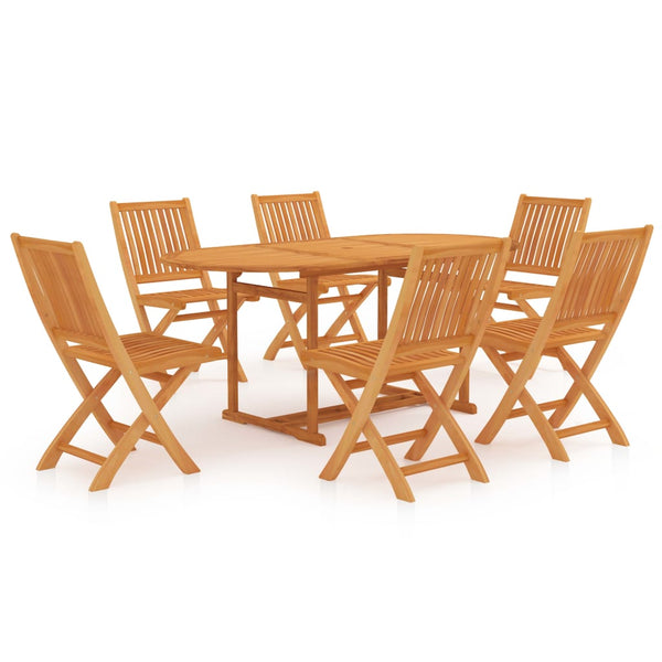 7 Piece Garden Dining Set Solid Teak Wood Outdoor Dining Sets