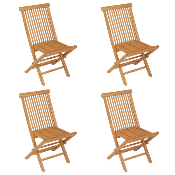 Vidaxl 5 Piece Garden Dining Set Solid Teak Wood Outdoor Dining Sets