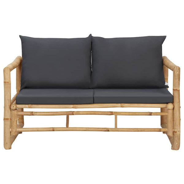Vidaxl 4 Piece Garden Lounge Set With Cushions Bamboo Other Patio & Garden Furniture
