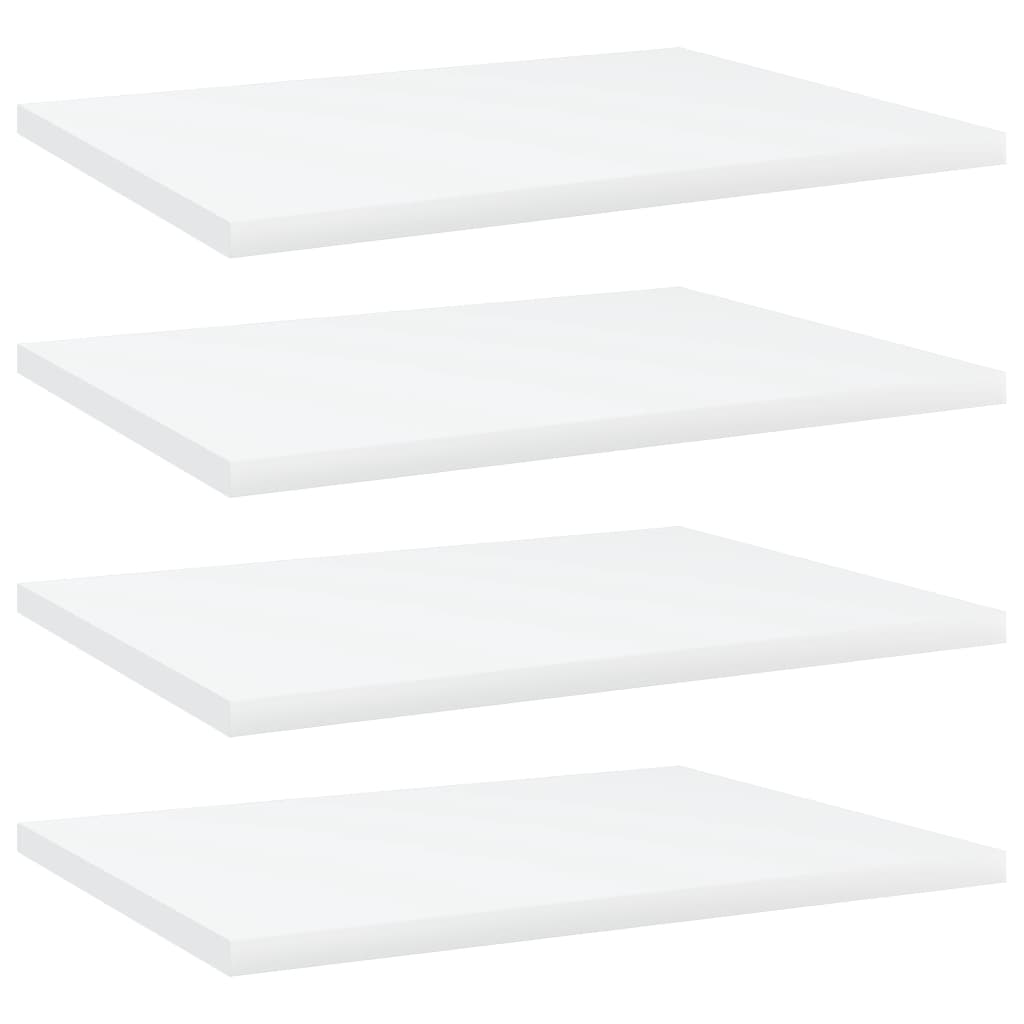 Bookshelf Boards 4 Pcs White 40X30x1.5 Cm Engineered Wood Bookshelves