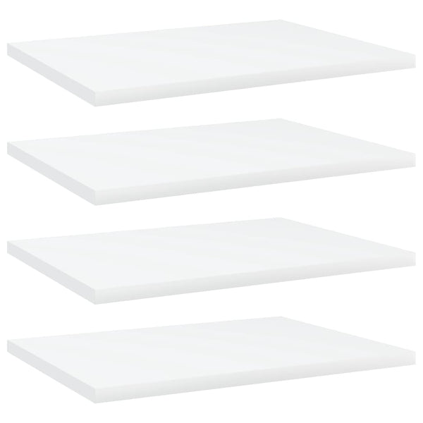 Bookshelf Boards 4 Pcs White 40X30x1.5 Cm Engineered Wood Bookshelves