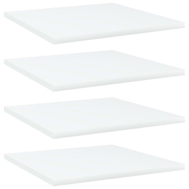 Bookshelves Bookshelf Boards 4 Pcs White Engineered Wood