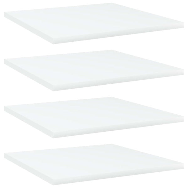 Bookshelves Bookshelf Boards 4 Pcs White Engineered Wood