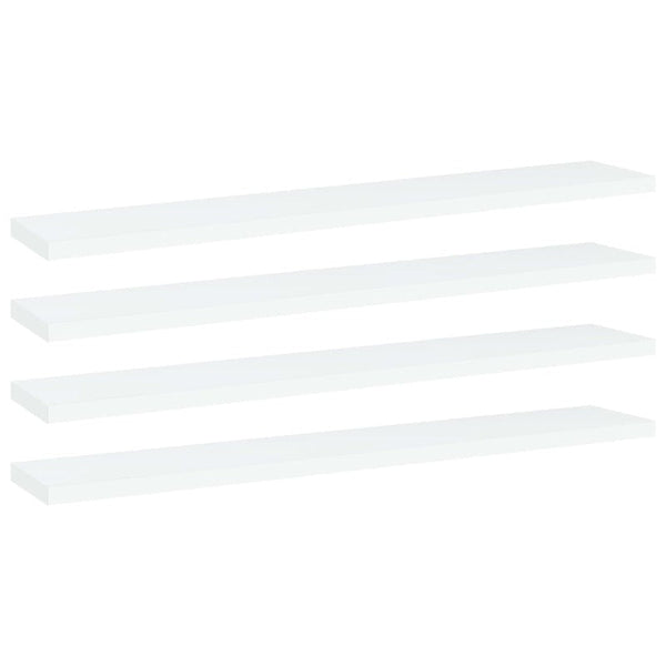 Bookshelves Bookshelf Boards 4 Pcs White Engineered Wood