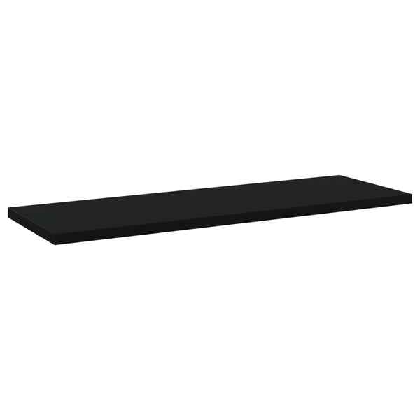 Bookshelf Boards 4 Pcs Black 60X20x1.5 Cm Engineered Wood Bookshelves