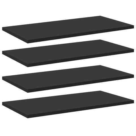 Bookshelf Boards 8 Pcs Black 60X30x1.5 Cm Engineered Wood Bookshelves