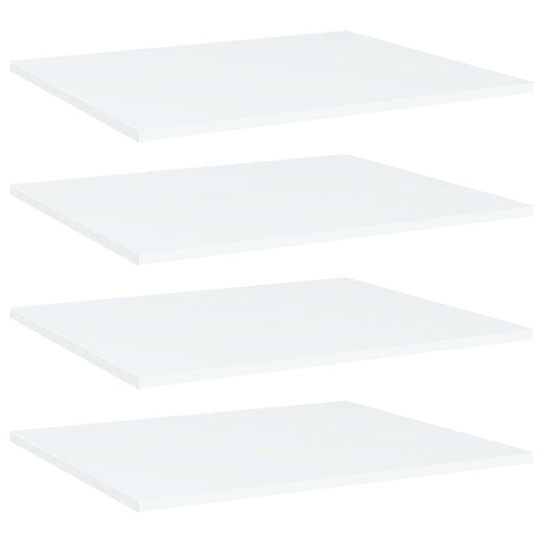 Bookshelves Bookshelf Boards 4 Pcs White Engineered Wood