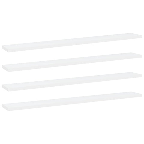 Bookshelf Boards 4 Pcs White 80X10x1.5 Cm Engineered Wood Bookshelves